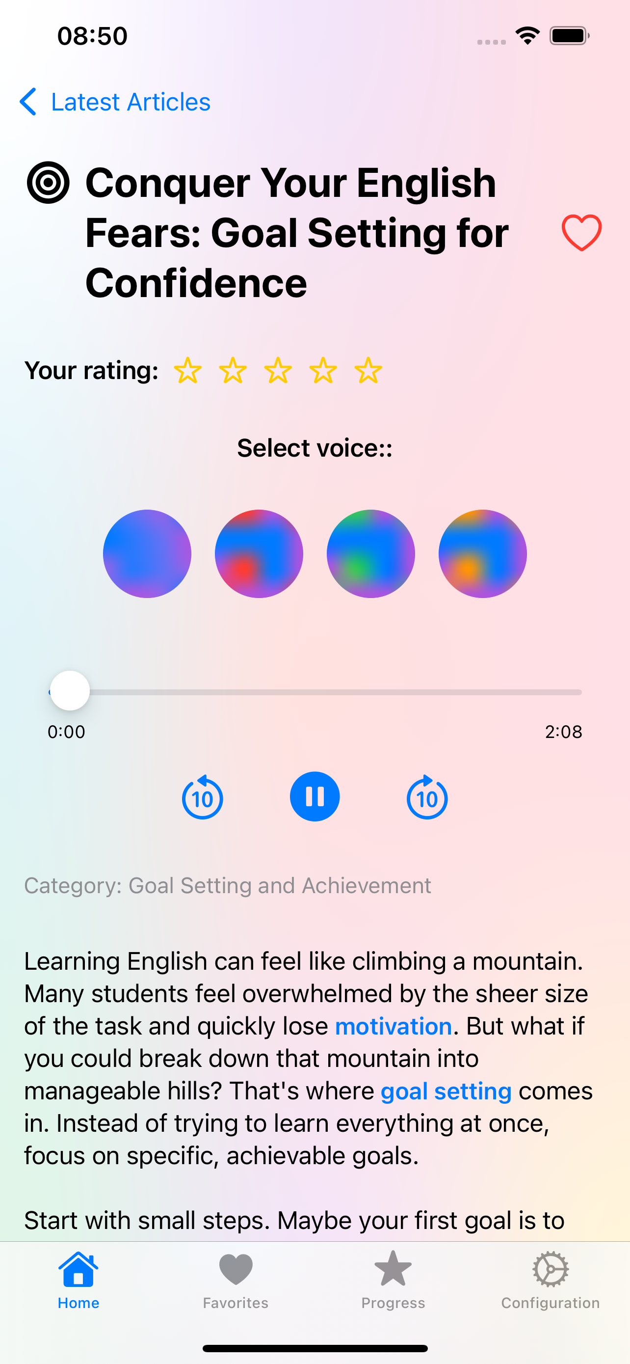 Captura de pantalla del contenido del artículo siendo leído